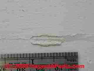 Photograph of paint failure details